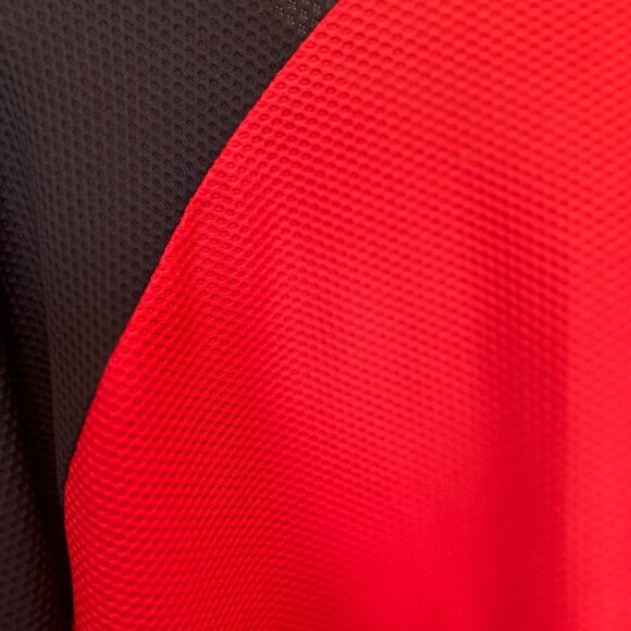 Lauren Ralph Lauren Red and Black Zip Front Long Sleeve Raglan Top Plus Size 3X - Picture 8 of 11